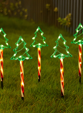 圣诞树蝴蝶结christmas圣诞鹿圣诞老人地插灯场景气氛装饰灯铃铛