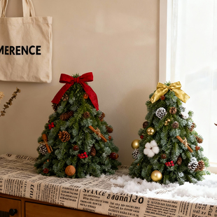圣诞装饰diy迷你诺贝松圣诞树桌面摆件高级感场景布置氛围感ins风