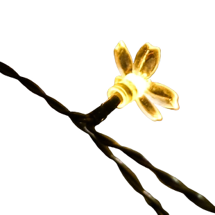 太阳能樱花灯串彩灯闪灯串灯防水树挂景观彩灯房间布置阳台氛围灯