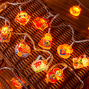 2026春节新款 饰品发光红灯笼彩灯过年家用橱窗场景布置闪灯串灯 装