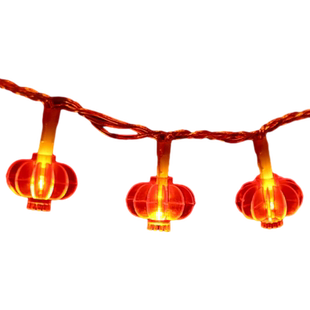 元旦中国结串灯小彩灯过年气氛灯带发光led装饰灯条家用场景布置