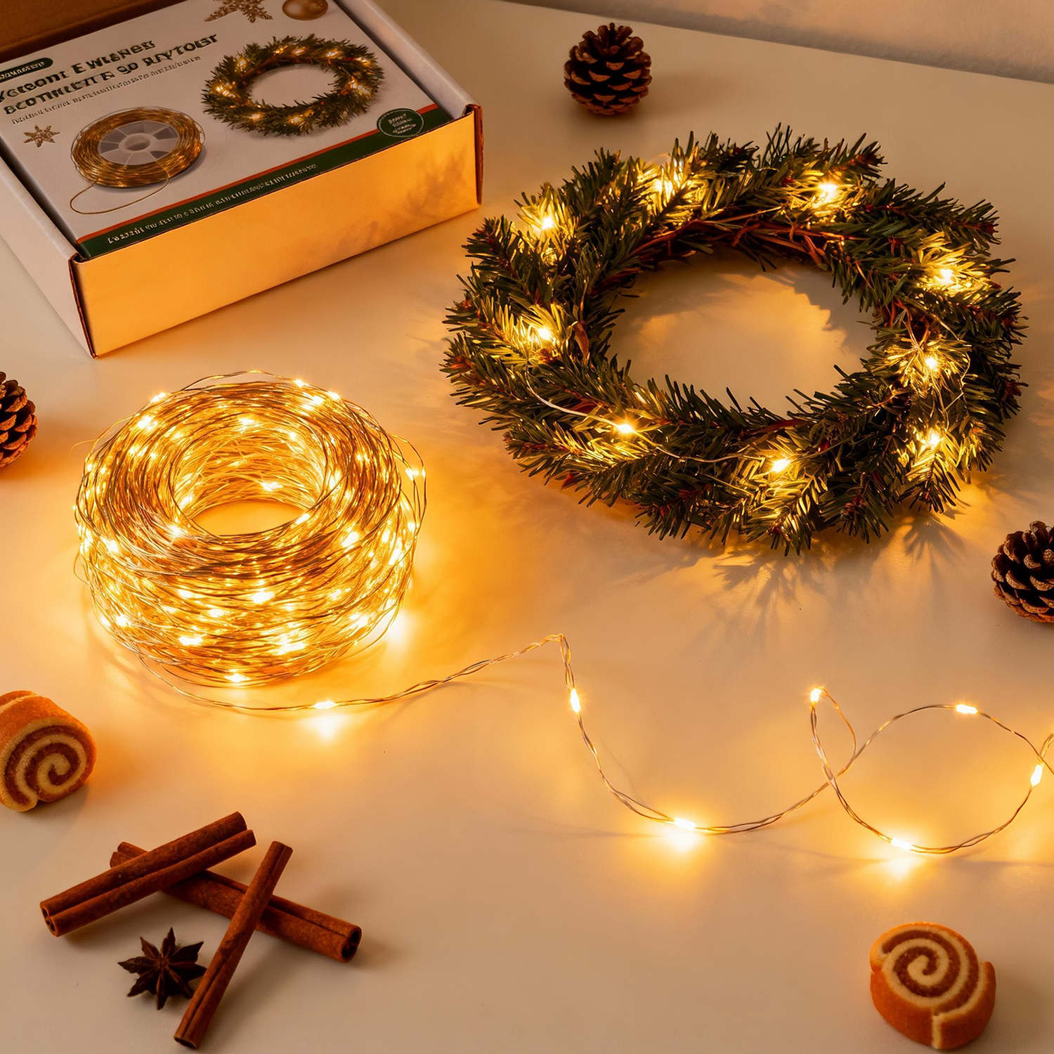 圣诞节铜线灯装饰满天星星灯带