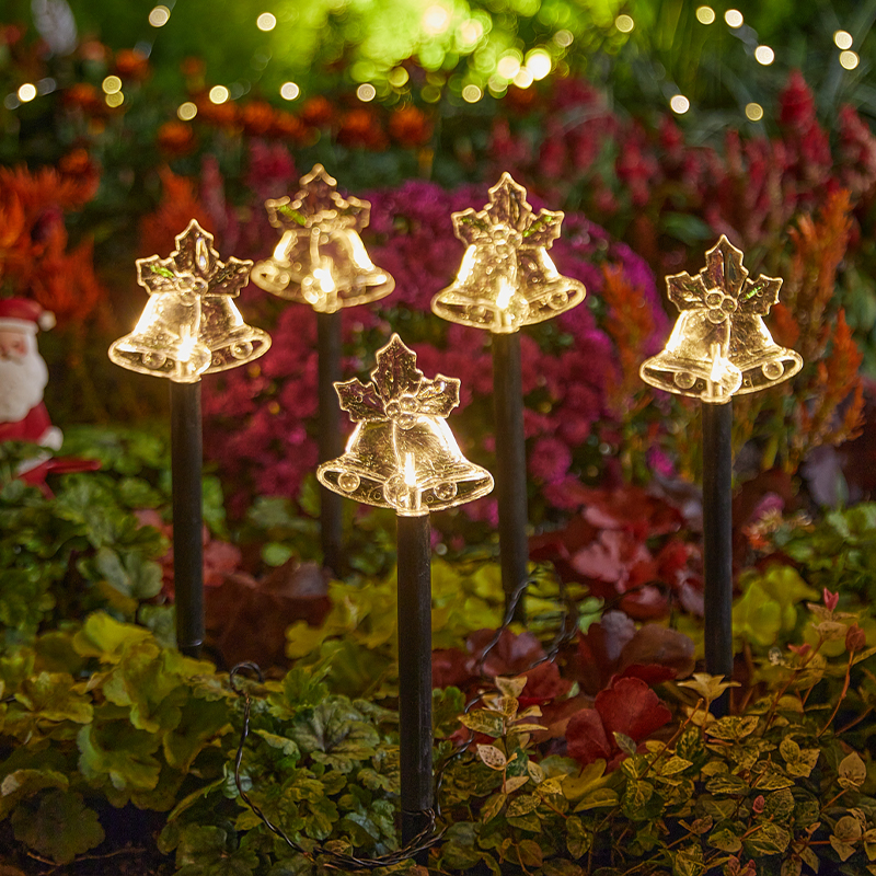 圣诞节装饰品铃铛太阳能布景拍照