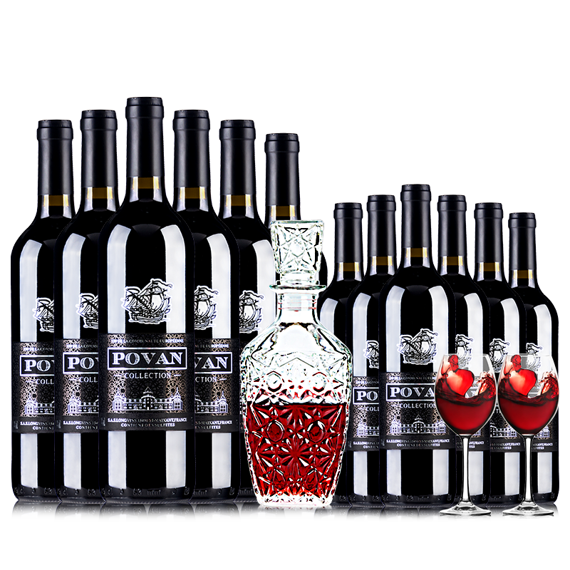買1箱送1箱 法國原瓶原裝進(jìn)口珍藏旗艦正品干紅葡萄酒 紅酒整箱
