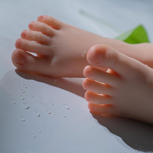 仿真足模真人儿童硅胶美脚28码 子展示拍摄饰品道具直播小脚模型 鞋