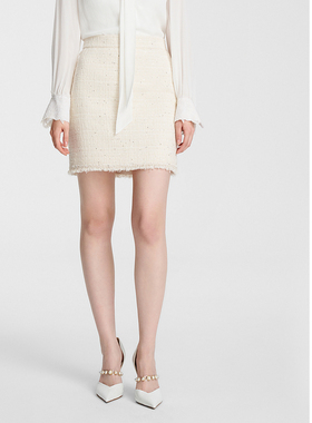 【安雅专属】歌力思春季新款棉感珠片花纱半身裙女EWE351Q02600