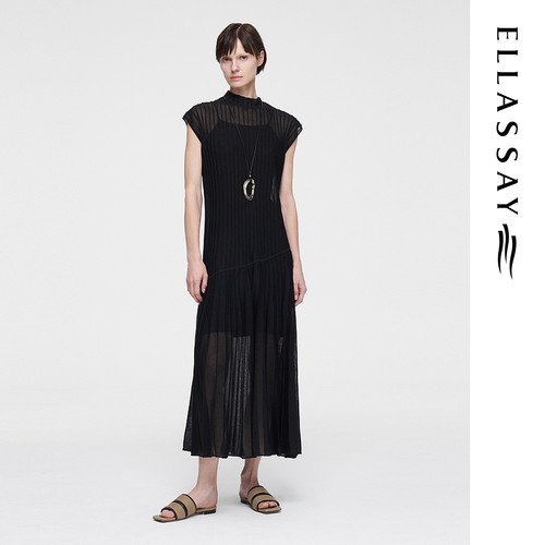 ELLASSAY歌力思春夏新款无袖气质显瘦两件式连衣裙女EWF351M06800