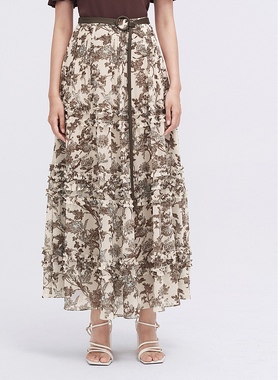 ELLASSAY歌力思夏季新款定位压褶工艺半身裙女EWE342Q03000