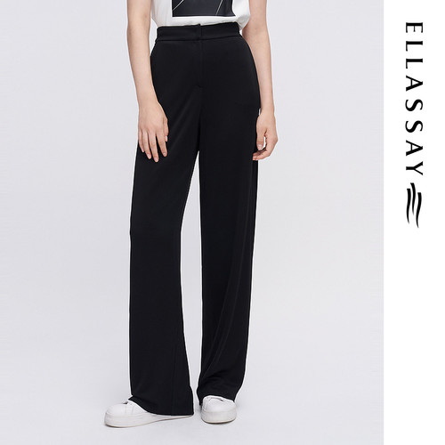 ELLASSAY歌力思夏季新款简约弹力三醋酸休闲裤女EWE342K02400