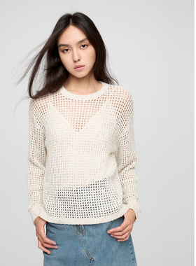 ELLASSAY歌力思早春新款简约套头镂空真两件针织衫女EWE361M07600