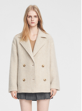 ELLASSAY歌力思秋冬新款绵羊毛复古休闲短外套女EWB354W00600