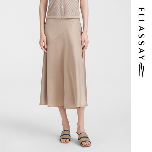ELLASSAY歌力思夏季新款三醋酸不规则半身裙女EWE352Q01100