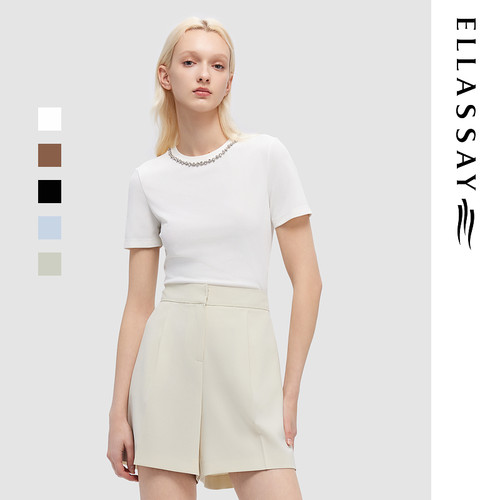 ELLASSAY歌力思2026春夏新款时尚百搭休闲简约T恤女EWD352Z01000