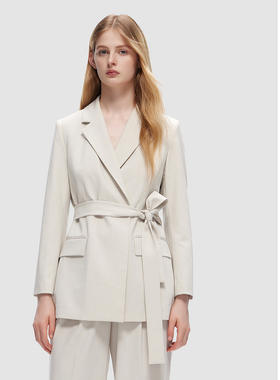 ELLASSAY歌力思秋季新款高端气质配腰带休闲西装女EWD353T00400