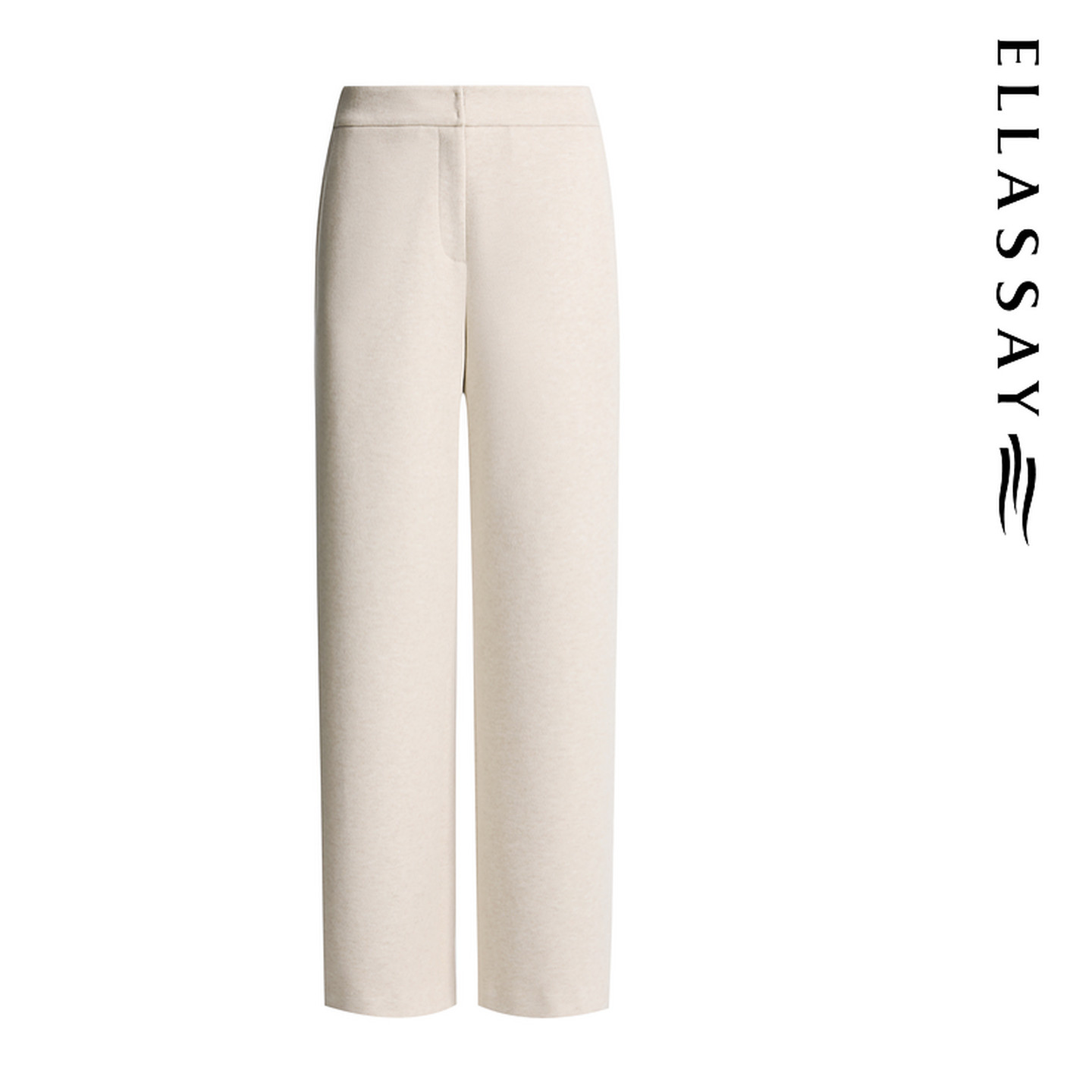 ELLASSAY歌力思2025秋季新款浅米杏百搭直筒休闲裤女EWD363K01000