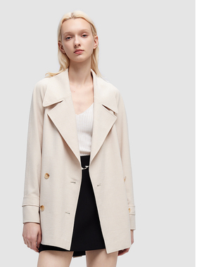 ELLASSAY歌力思2026春秋新款百搭通勤显瘦系带风衣女EWD351F00300