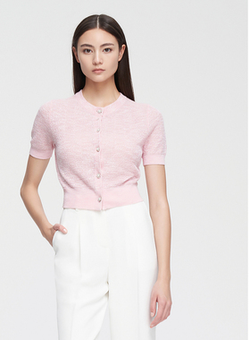 ELLASSAY歌力思夏季新款优雅气质提花毛针织衫女EWE352M07400