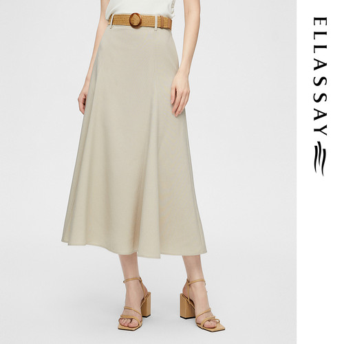 ELLASSAY歌力思春季新款微鱼尾柔美浪漫高腰半身裙女EWB362Q00800