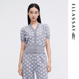 ELLASSAY歌力思早春季新款羊毛混纺气质毛衫女EWW341M07000