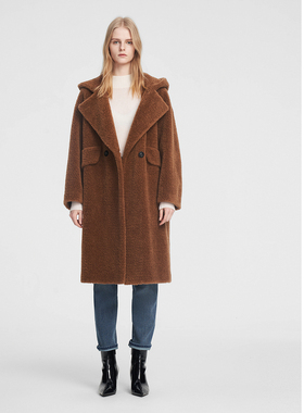 ELLASSAY歌力思秋冬新款绵羊毛简约大气毛呢外套EWB354D01400