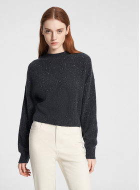 ELLASSAY歌力思秋冬新款羊绒金豆百搭落肩袖针织衫女EWE354M10600