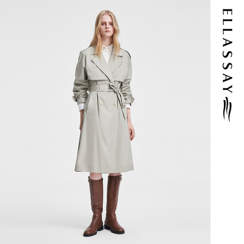 ELLASSAY歌力思2026春季新款法式英伦风轻薄气质风衣EWW351F00500
