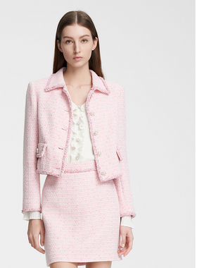 ELLASSAY歌力思春季新款棉小香风精致优雅短款西装女EWE351T01900