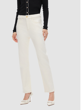 ELLASSAY歌力思秋冬新款棉感透气羊绒牛仔裤女EWD354N00400