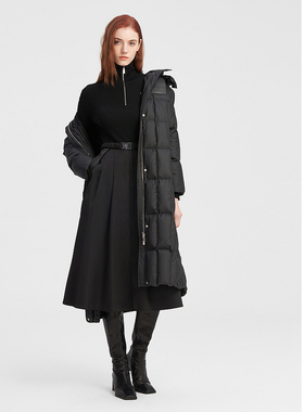 ELLASSAY歌力思秋冬新款简约温暖长款鹅绒羽绒服女EWW344L02200