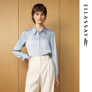 ELLASSAY歌力思2026春夏新款 女EWD365C03600 立体剪裁气质休闲衬衫