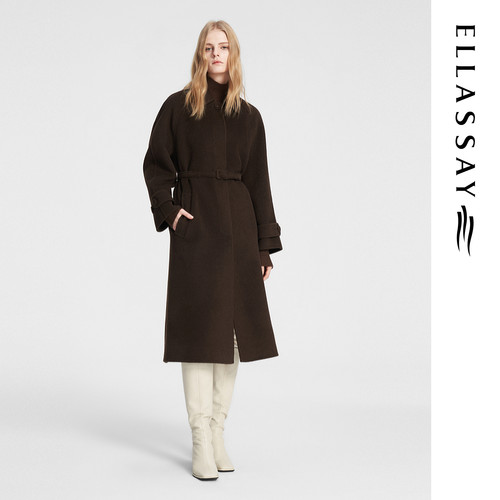 ELLASSAY歌力思秋季新款质感通勤百搭毛呢外套女EWE354D06800
