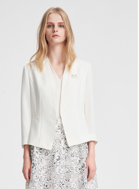 ELLASSAY歌力思夏季新款轻薄舒适收腰截短西装女EWE352T01800