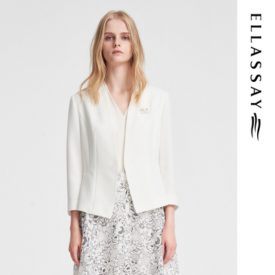 ELLASSAY歌力思夏季新款轻薄舒适收腰截短西装女EWE352T01800