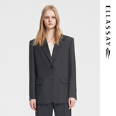 ELLASSAY歌力思新款 斜纹编织低调奢华绵羊毛西装 女EWB353T00300