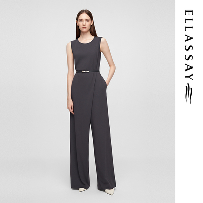 ELLASSAY歌力思夏季新款三醋纤高级简约休闲连衣裤女EWE362K02600