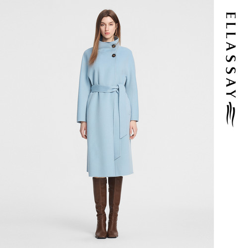 ELLASSAY歌力思秋季新款简约复古气质毛呢外套女EWE354D02300