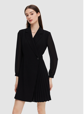 ELLASSAY歌力思2026春夏新款收腰显瘦西装气质连衣裙EWD351Y09800