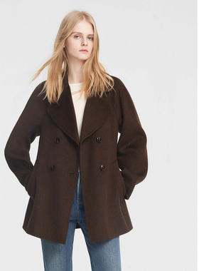 ELLASSAY歌力思秋冬新款绵羊毛复古气质毛呢外套女EWB353D00200