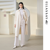 ELLASSAY歌力思冬季 新款 100%绵羊毛毛呢大衣女EWD364D01300