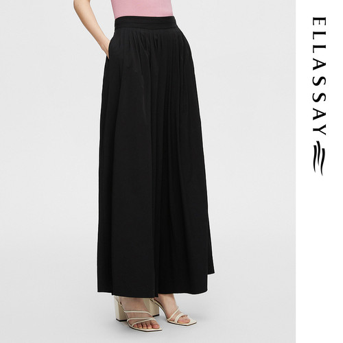 ELLASSAY歌力思春季新款随性遮胯显瘦阔腿休闲裤女EWB362K00400
