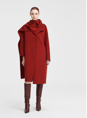 ELLASSAY歌力思秋季新款100%山羊绒气质毛呢大衣女EWF343D00400