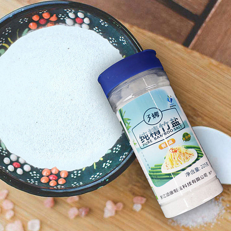 颂康制盐健康竹盐无添加三烤纯精竹盐无碘未加无抗结剂竹盐食用