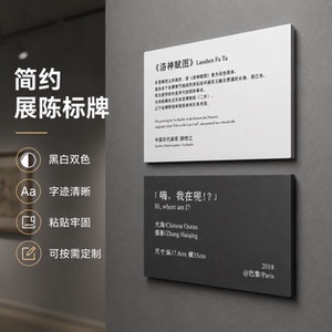 轻奢高端亚克力画廊展厅指示牌定