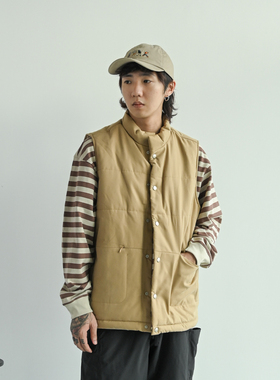 NUMBERSALT盐号新款基础宽松复古百搭保暖休闲背心外套防水棉马甲