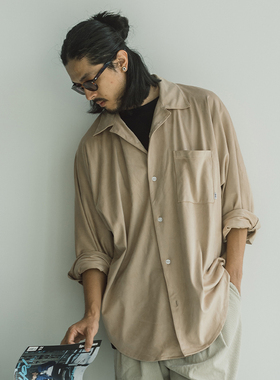 numbersalt盐号衬衫男长袖日系纯色衬衣秋免烫复古休闲高级感外套