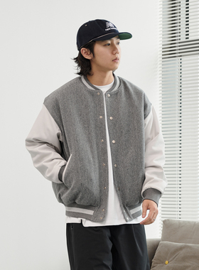 NUMBERSALT盐号24AW秋冬宽松百搭加厚棒球夹克棉服休闲夹棉外套男