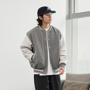 NUMBERSALT盐号24AW秋冬宽松百搭加厚棒球夹克棉服休闲夹棉外套男