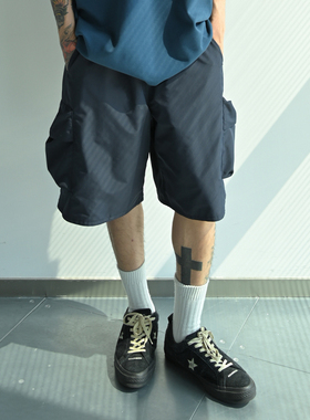 NUMBERSALT盐号23SS日系工装裤多口袋五分休闲短裤男双穿休闲裤夏