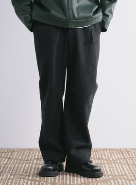 NUMBERSALT盐号24AW秋冬复古毛呢休闲裤日系简约直筒西装裤加厚男