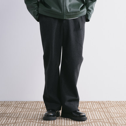 NUMBERSALT盐号24AW秋冬复古毛呢休闲裤日系简约直筒西装裤加厚男